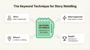 A visual guide to the keyword technique for story retelling